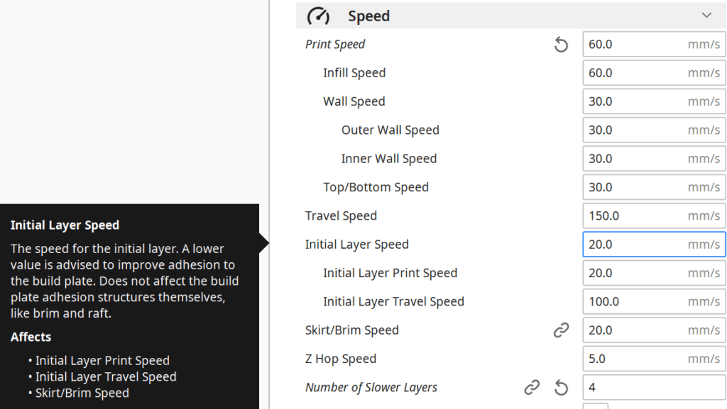 travel settings cura