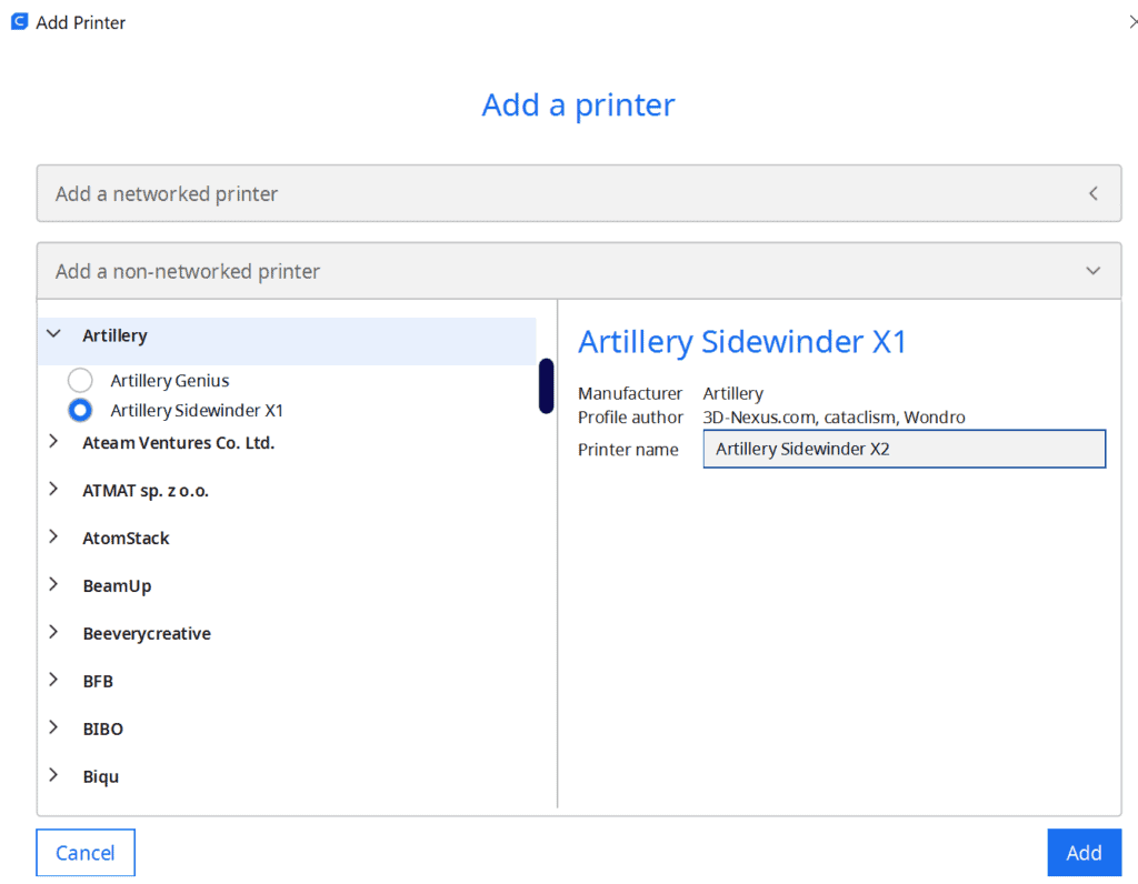 Artillery Sidewinder Cura Settings And Purge Line Gcode - Myers