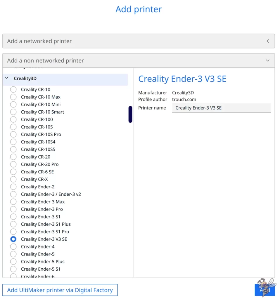 creality print ender 3 v3 se profile