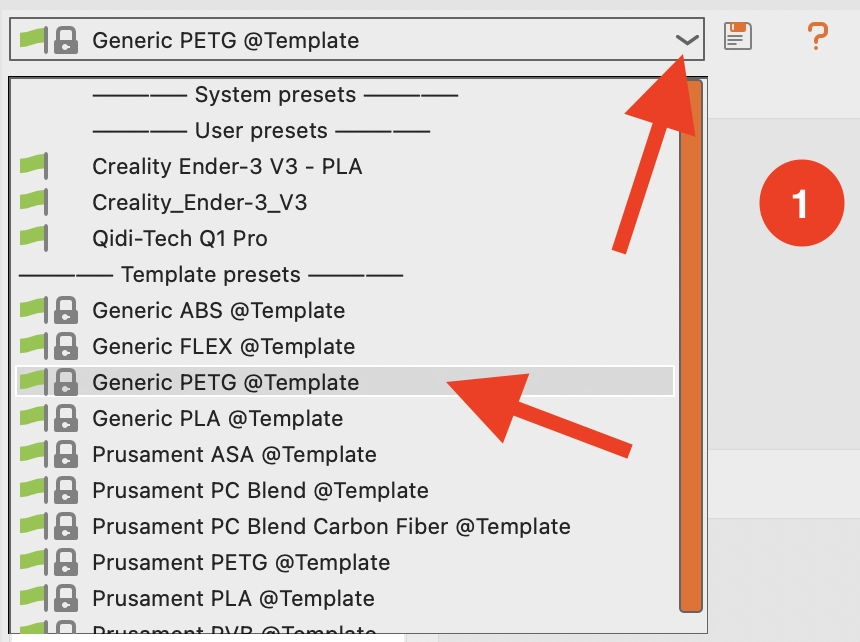 Screenshot of How to Make a Custom Filament Profile in PrusaSlicer.